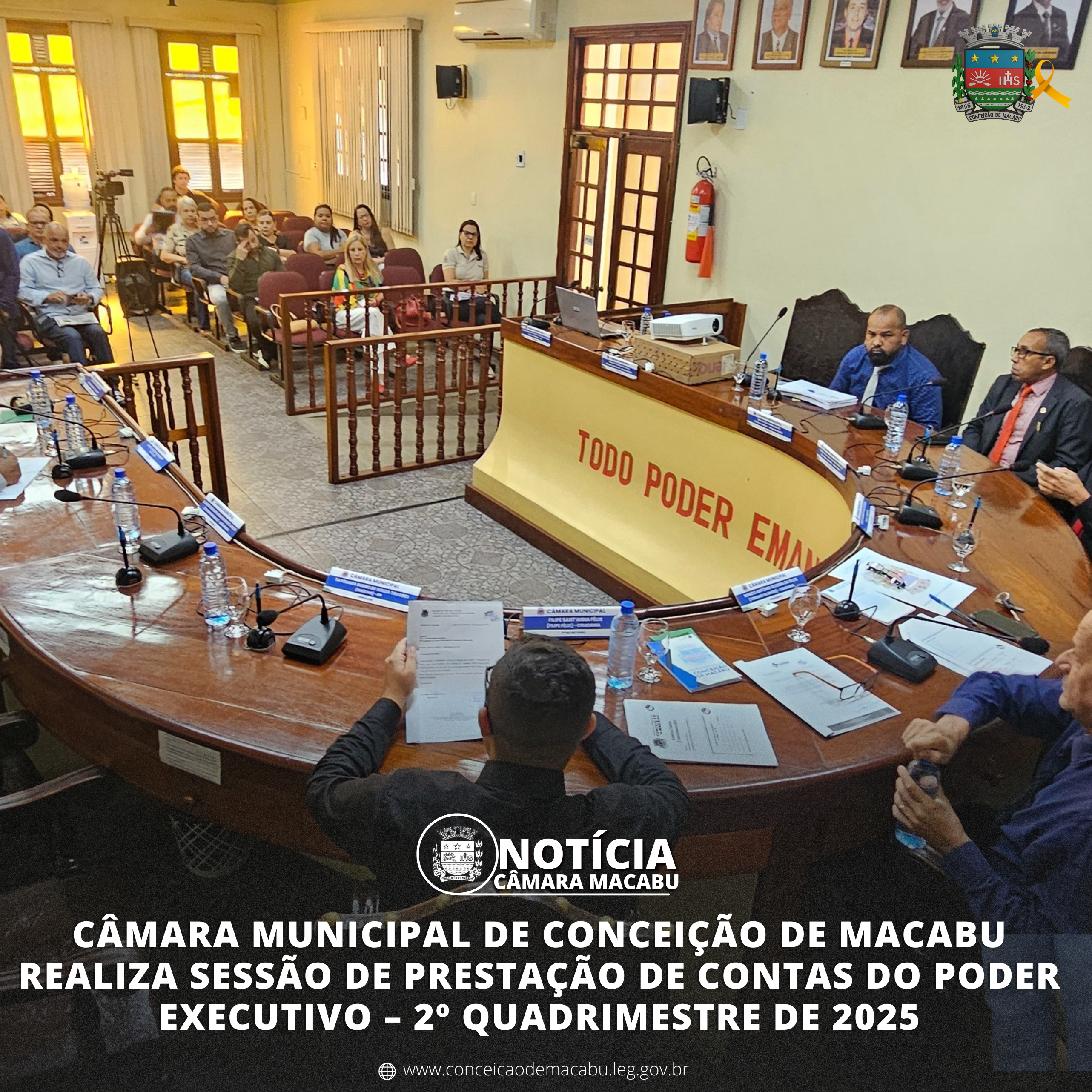 CÂMARA MUNICIPAL DE CONCEIÇÃO DE MACABU REALIZA SESSÃO DE PRESTAÇÃO DE CONTAS DO PODER EXECUTIVO – 2º QUADRIMESTRE DE 2025