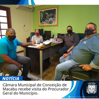 CÂMARA MUNICIPAL DE CONCEIÇÃO DE MACABU RECEBE VISITA DO PROCURADOR GERAL DO MUNICÍPIO .