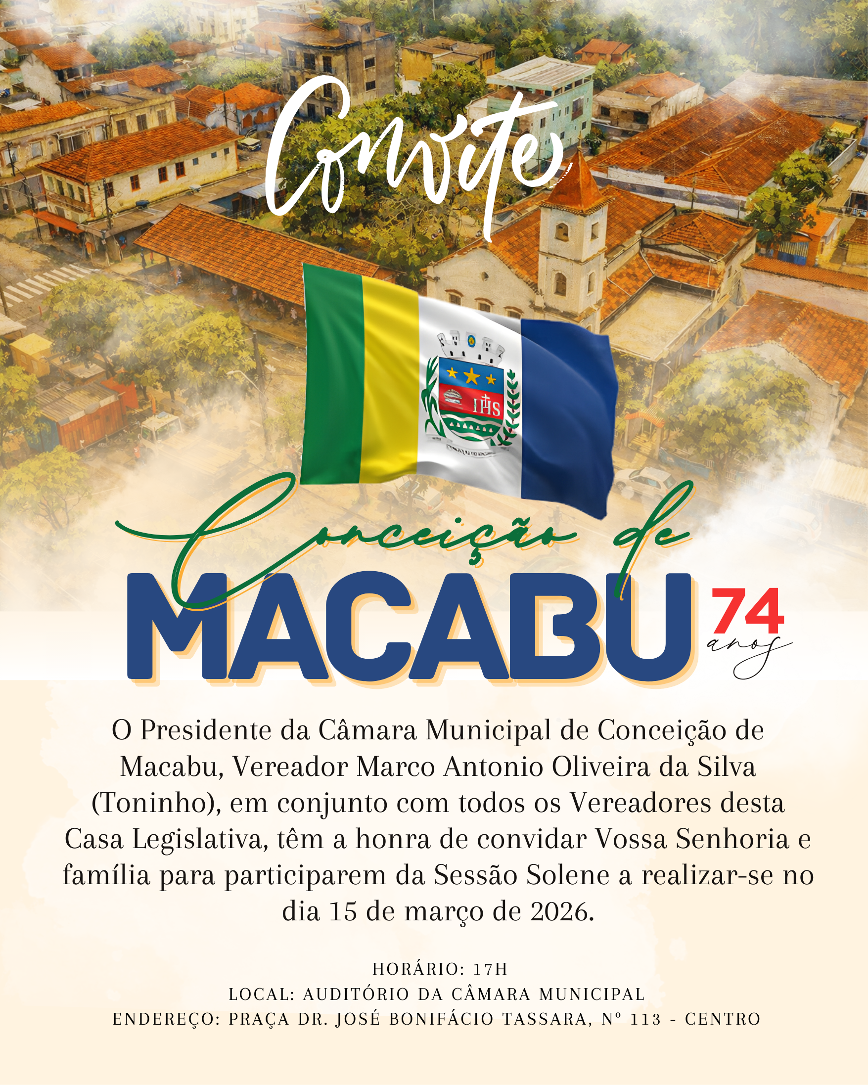 CONVITE ESPECIAL - SESSÃO SOLENE 