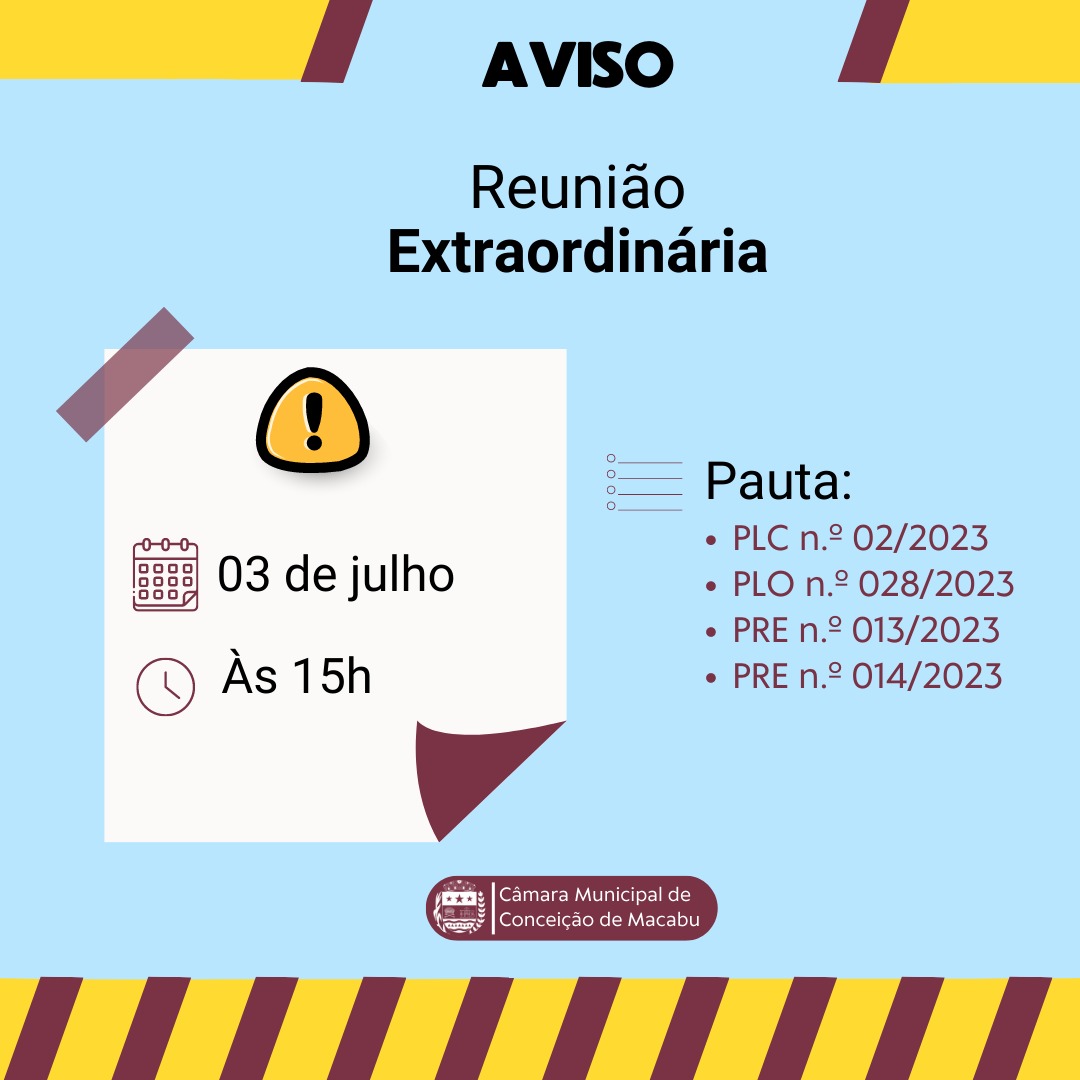 EDITAL DE CONVOCAÇÃO: 5ª REUNIÃO EXTRAORDINÁRIA