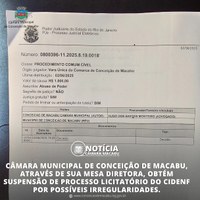 SUSPENSÃO DO PROCEDIMENTO LICITATÓRIO DO CONSÓRCIO INTERMUNICIPAL CIDENF