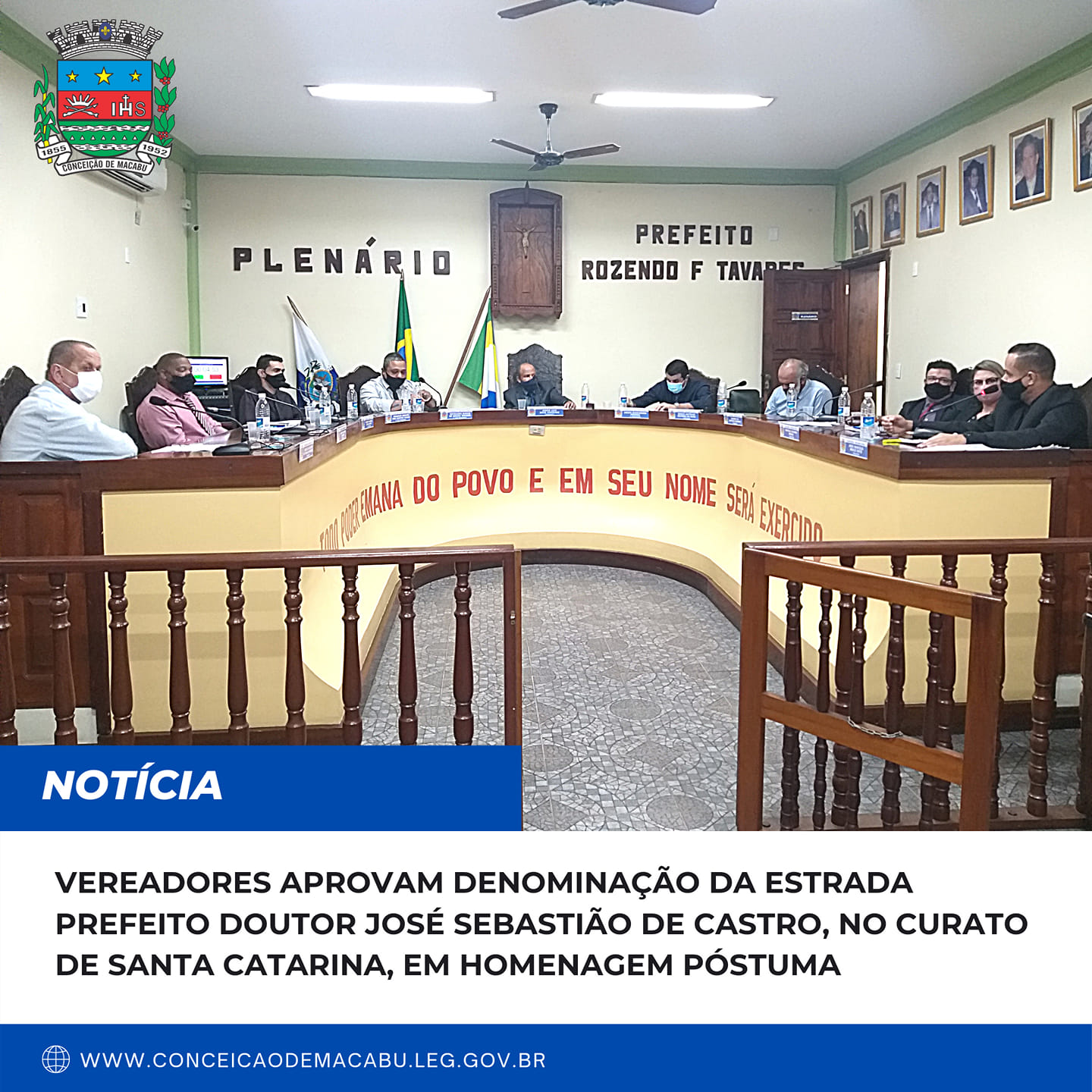 Vereadores aprovam denominação da Estrada Prefeito Doutor José Sebastião de Castro, no bairro Curato de Santa Catarina, em homenagem póstuma