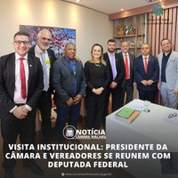 VISITA INSTITUCIONAL: PRESIDENTE DA CÂMARA E VEREADORES SE REUNEM COM DEPUTADA FEDERAL